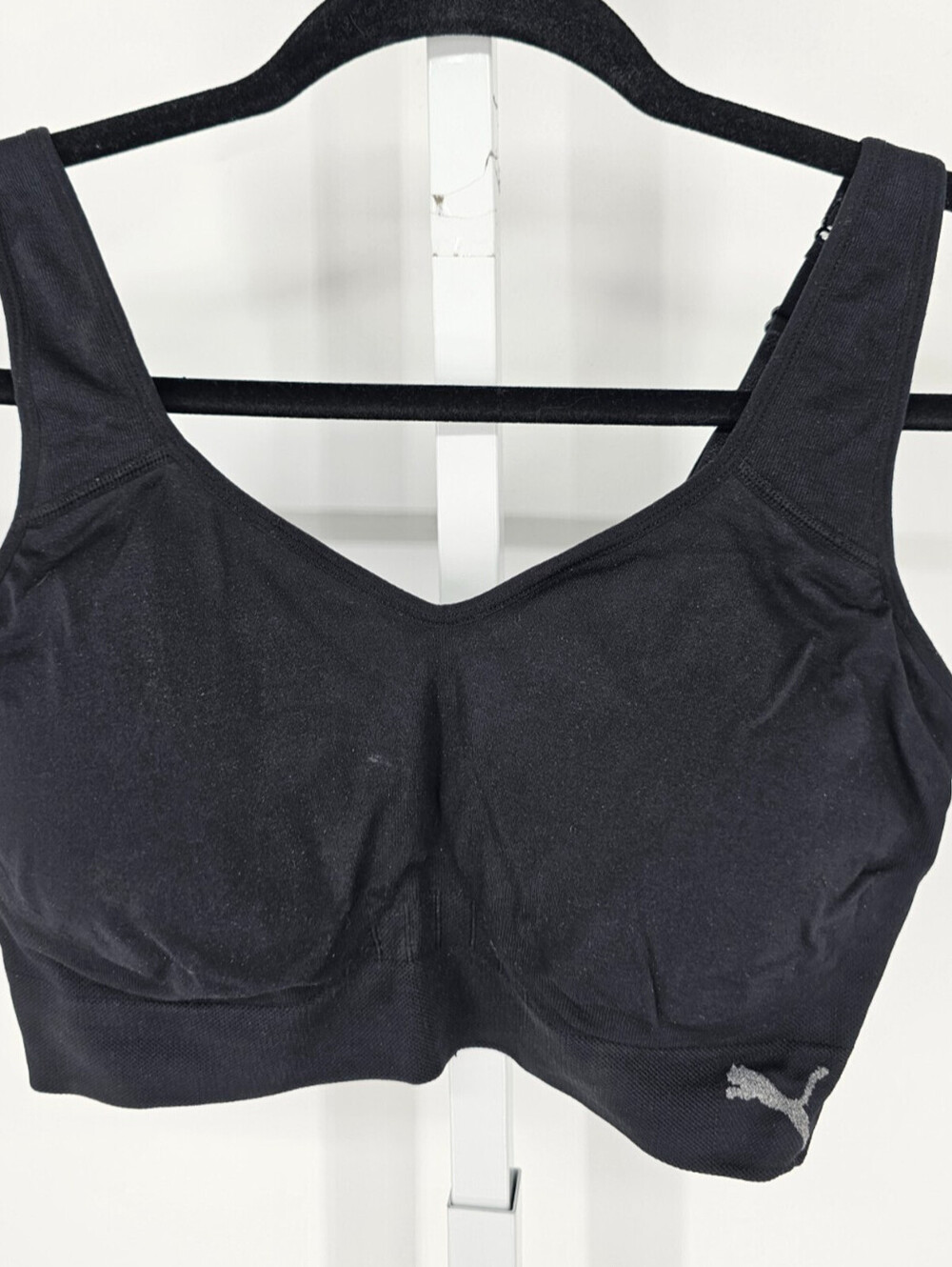 Puma Womens Sz XL High Impact Sports Bra Solid Black